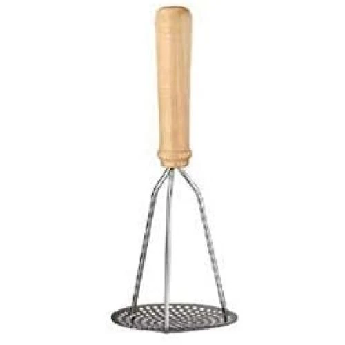 Détail de Pilon INOX, Manche Bois, Generique, 24,5 cm