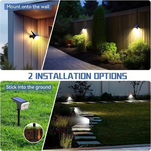 Détail de Spot Solaire Extérieur EVARY, 63 LED, Étanche IP65