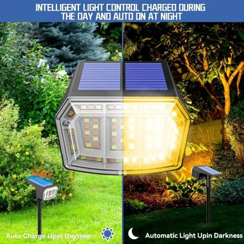 Zoom sur Spot Solaire Extérieur EVARY, 63 LED, Étanche IP65