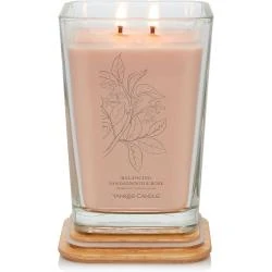 Bougie Carrée Yankee Candle Santalwood, Rose, Well Living en situation