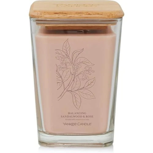 Bougie Carrée Yankee Candle Santalwood, Rose, Well Living - Vue principale