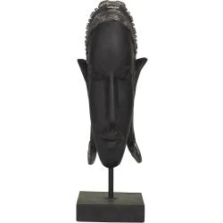 Sculpture femme africaine Polystone déco, noir
