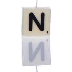 Bougie Lettre N Blanc, Boxer Gifts, Cadeau Original