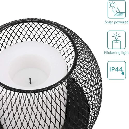 Zoom sur Navaris Bougies LED Solaire, Lanterne Ecologique Jardin