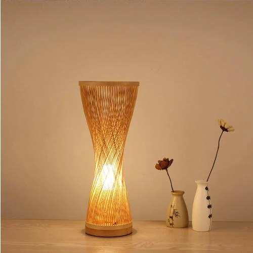 Détail de Lampe de table en bambou DUNMW, style Zen, décoratif