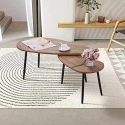 Lot de 2 Tables Gigognes Scandinaves pour Salon - Design Élégant