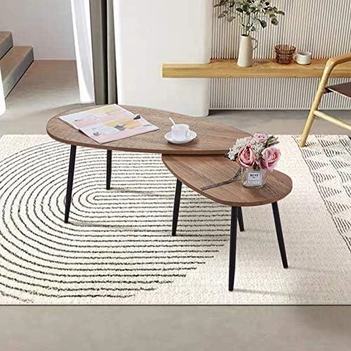 Lot de 2 Tables Gigognes Scandinaves pour Salon - Design Élégant - Vue principale