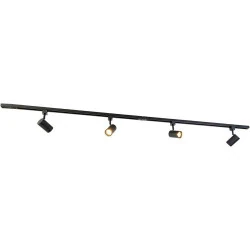 QAZQA Jeana Spot Luminaire Plafond Noir, Éclairage Moderne