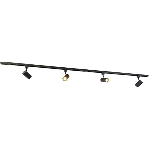 QAZQA Jeana Spot Luminaire Plafond Noir, Éclairage Moderne - Vue principale