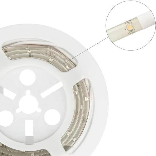 Zoom sur Ruban lumineux LED, détecteur mouvement, éclairage lit