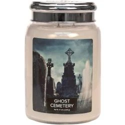Bougie Village Candle Ghost Cemetery, Grand Bocal Blanc