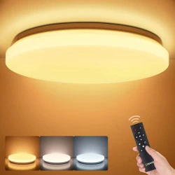 Plafonnier LED OPPEARL, Intensité variable, Télécommande, 2400LM