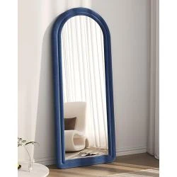 Miroir de sol bleu, miroir pleine longueur autoportant