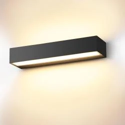 Appliques Murales Intérieures Noires, LED 36W, Étanches