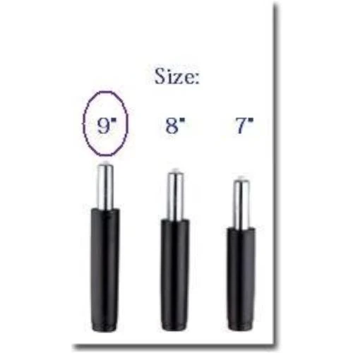 Piston gaz droit Bimi chaise bureau noir, 22,9 cm - Vue principale