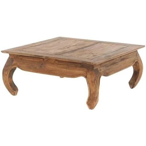 Table Opium en Acajou Massif, Vintage Naturel, Design Unique - Vue principale