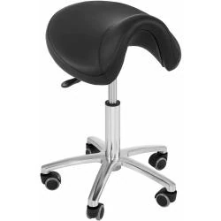 Tabouret Coiffure Noir, Fauteuil à Roulettes, Éco Cuir