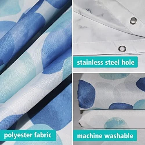 Zoom sur Rideau de Douche Polyester Motif Bulles - Pratique et Esthétique
