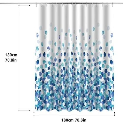 Détail de Rideau de Douche Polyester Motif Bulles - Pratique et Esthétique