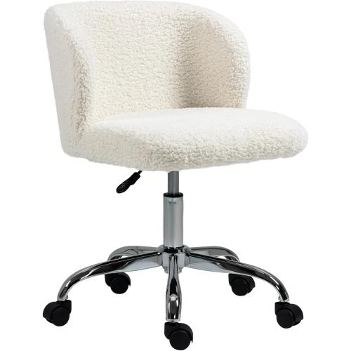 Chaise Bureau Design, Hauteur Réglable, Pivotante, Acier Chrome - Vue principale