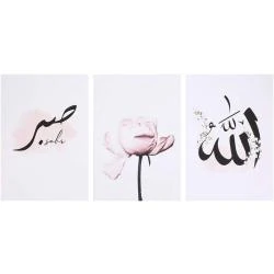 Ensemble 3 Pcs Art Toile Islamique Décoration Murale