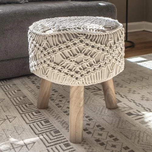 Détail de Tabouret Naturel Decor Therapy, Élégance, Design Moderne