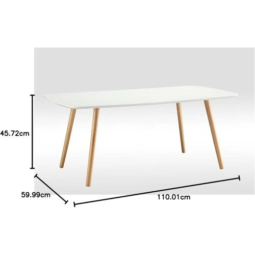 Zoom sur Table basse Convenience Concepts Oslo, Blanc, Design Moderne