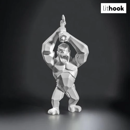 Détail de Lithook, Figurine Gorille Résine, Sculpture Décorative Moderne