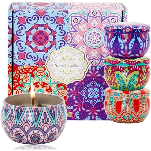 Coffret Bougies Parfumées Funklu, 4 Bougies Soja Aromathérapie - Vue principale