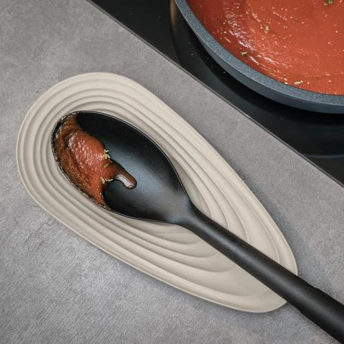 Zoom sur Guzzini Eco Kitchen, Repose Cuillère, Couverts, Gris Mat