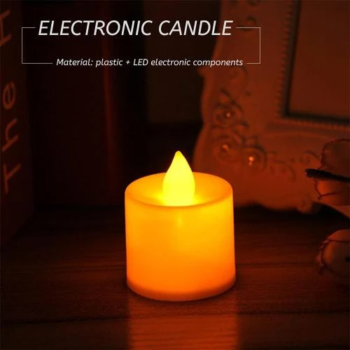 Détail de Bougies LED sans flamme, 24 pièces, flamme vacillante