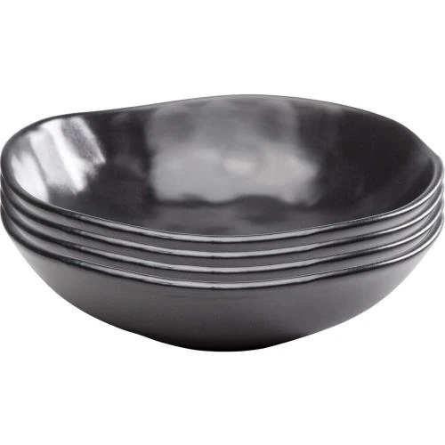Assiettes creuses Kare, Organic, Noir, Design élégant - Vue principale