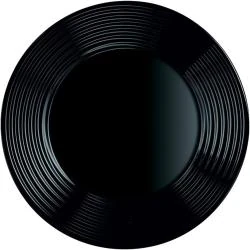 Assiette plate verre opale noir Arcoroc Harena 19 cm