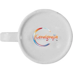 Tasse à thé café motif lévrier Coralgraph Inc, inscription en situation