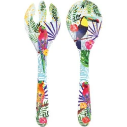 Couverts à salade Melamine Toucans de Rio, Les Jardins de la Comtesse