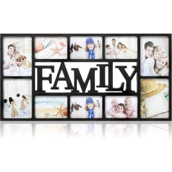 Cadre Photo Famille Multi Ouvertures ARPAN, Noir