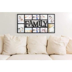 Cadre Photo Famille Multi Ouvertures ARPAN, Noir en situation