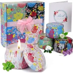 Coffret Bougies Parfumées Cire de Soja Naturelle