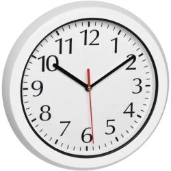 Horloge Murale Radiopilotée Blanc, Salle de Bain, Résistante Eau