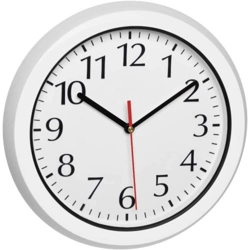 Horloge Murale Radiopilotée Blanc, Salle de Bain, Résistante Eau - Vue principale