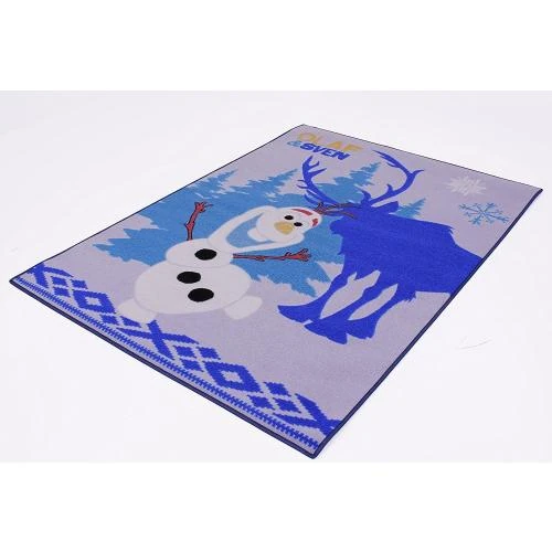 Tapis La Reine des Neiges Olaf, UN AMOUR DE TAPIS, Bleu - Vue principale