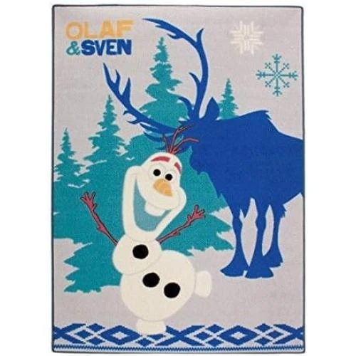 Détail de Tapis La Reine des Neiges Olaf, UN AMOUR DE TAPIS, Bleu