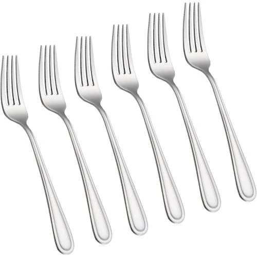 Lot 6 Fourchettes Table Acier Inoxydable Poli No Bran - Vue principale