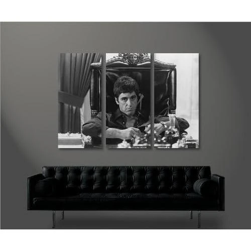 Détail de Tableau Toile Pacino Scarface, Poster Mur Prêt à Poser