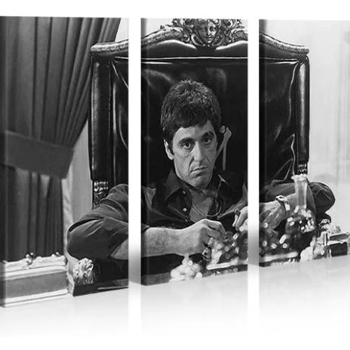 Tableau Toile Pacino Scarface, Poster Mur Prêt à Poser - Vue principale