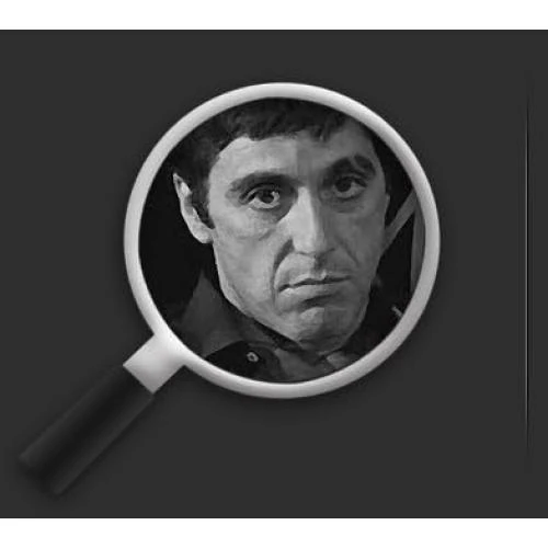 Zoom sur Tableau Toile Pacino Scarface, Poster Mur Prêt à Poser