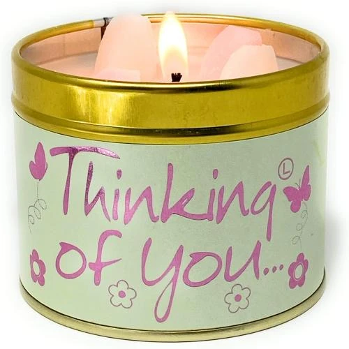 Détail de Bougie en étain Lily Flame, Thinking Of You, parfumée