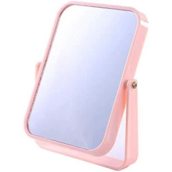 Miroir de courtoisie rose, grossissement x3, bureau