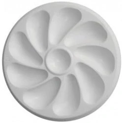 A.K TRADING Assiettes HUITRE POLYPRO Blanches, Lot 4