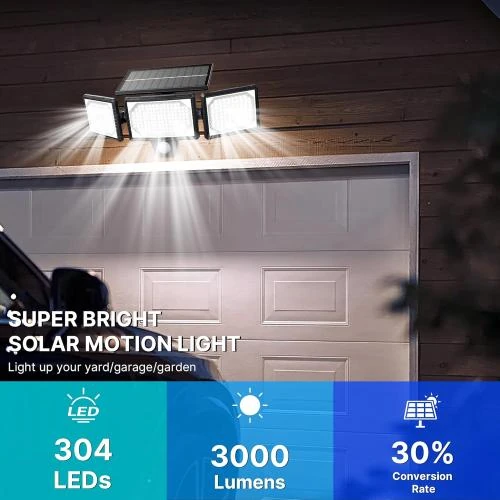 Détail de Lampes Solaires Extérieur Mexllex, 304LED, Détecteur Mouvement